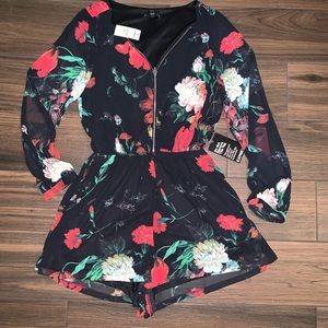 Express long sleeve floral romper